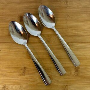 Reed & Barton Andover Pearl 18/10 Stainless 3 Soup Spoons Discontinued Pattern